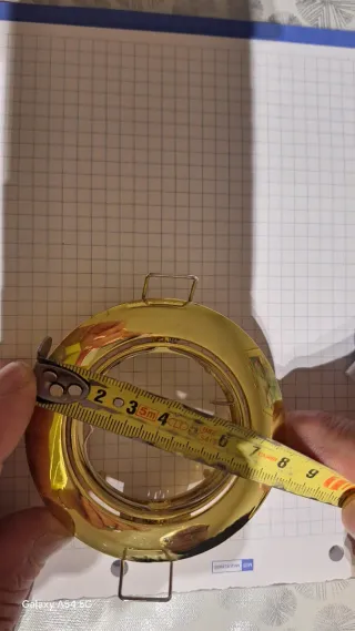 3 Focos Ojo de Buey Dorados