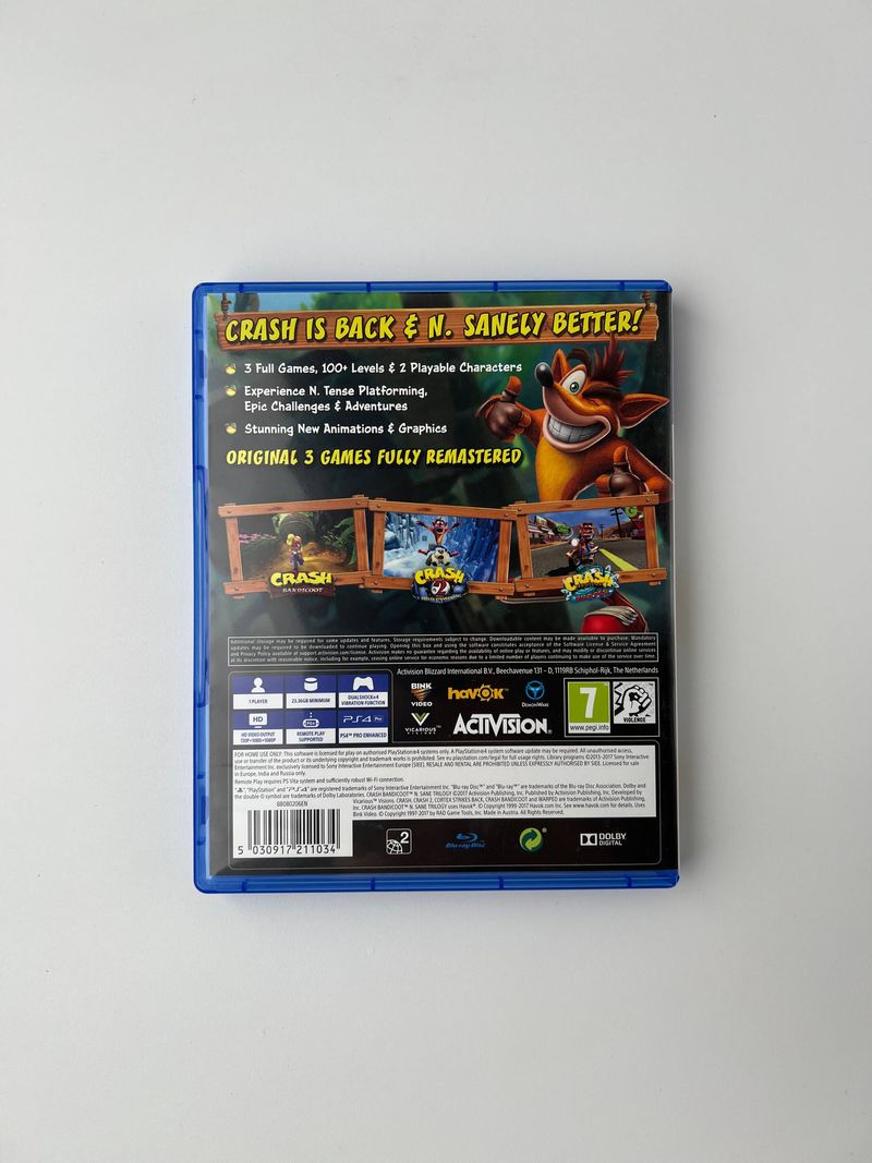 Crash Bandicoot N Sane Trilogy | Juego de Playstation afbeelding 2