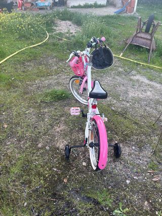 Bicicleta infantil Decathlon rosa