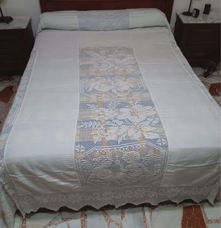 Colcha ganchillo hecha a mano camas de 1.5
