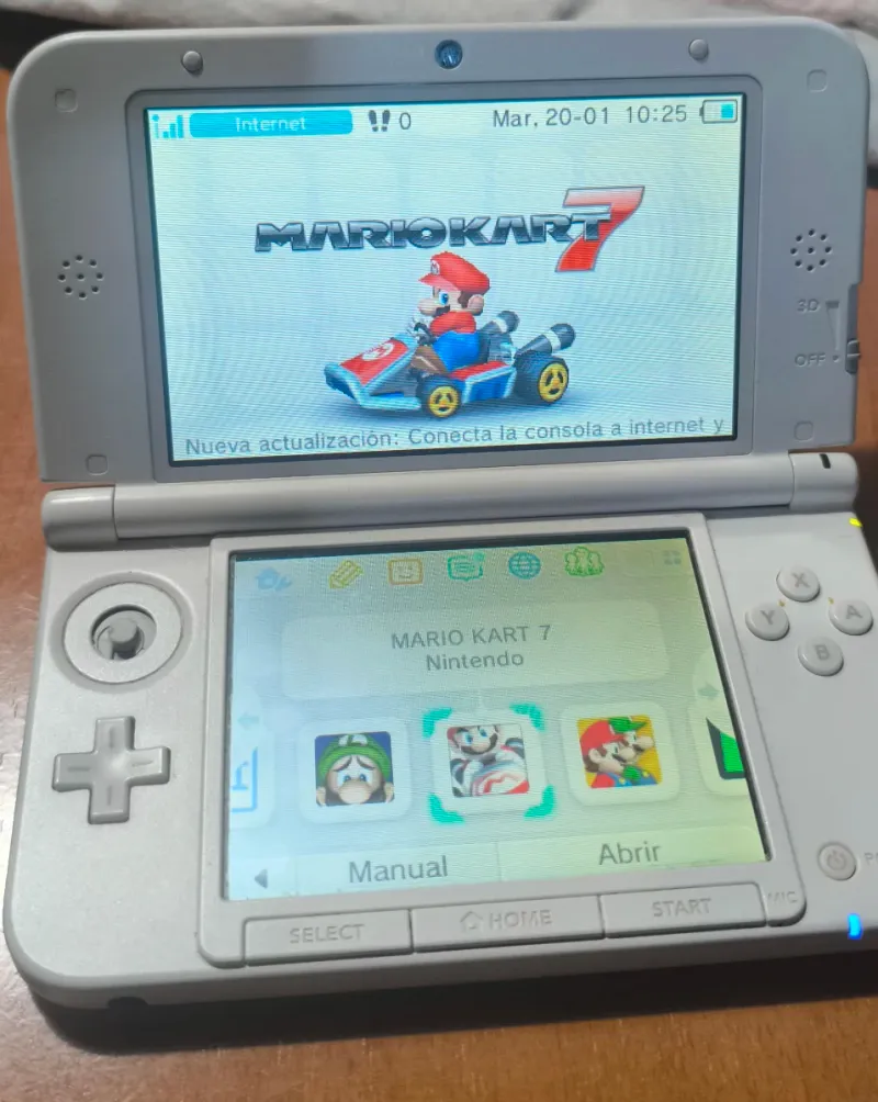 Nintendo 3DS XL con juegos y caja original afbeelding 3