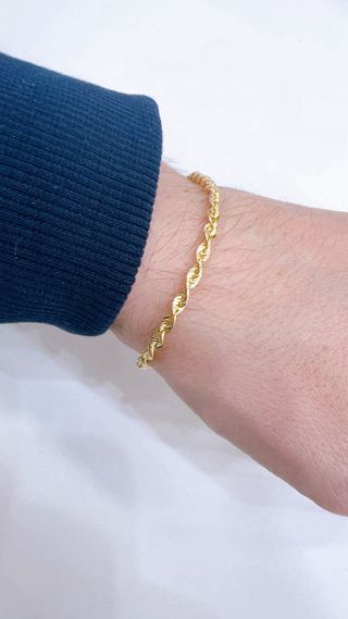 Bracciale funetta americana in oro giallo 9kt 375