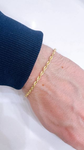 Bracciale funetta americana in oro giallo 9kt 375