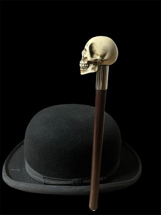 Baston antiguo con calavera