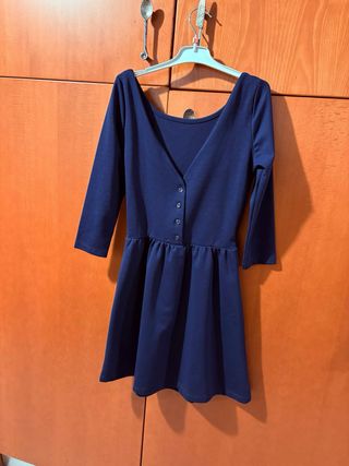 Vestido Stradivarius Azul Marino Talla S