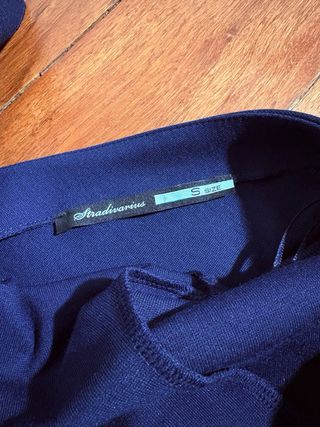 Vestido Stradivarius Azul Marino Talla S