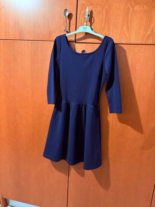 Vestido Stradivarius Azul Marino Talla S