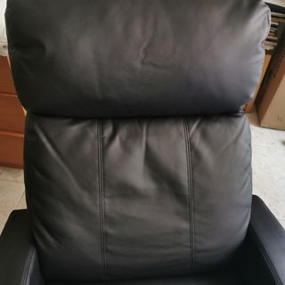 Sillón Relax Reclinable HOMCOM Cuero Negro