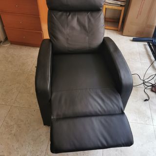 Sillón Relax Reclinable HOMCOM Cuero Negro