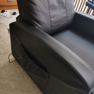 Sillón Relax Reclinable HOMCOM Cuero Negro
