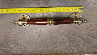 Manillon Latón y Metacrilato Negro, Marrón, Blanco