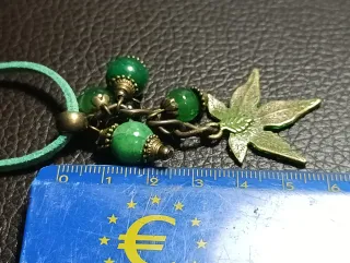 Pendente bronzo con giada verde