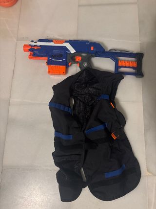 Pistola Nerf Azul y Naranja