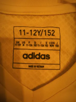 Camiseta Adidas niño amarilla Talla S