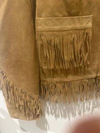 Chaqueta Elogy Ante Corta Flecos Marrón