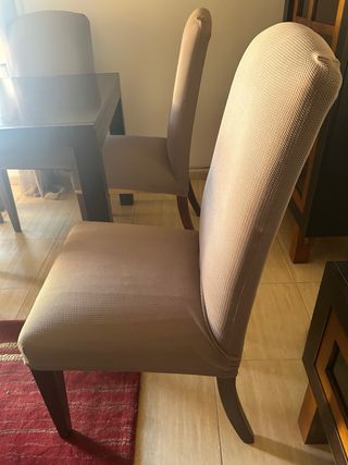 Mesa comedor madera maciza extensible y 4 sillas