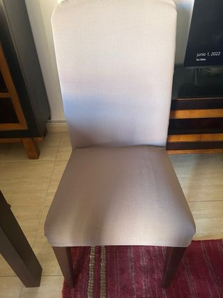 Mesa comedor madera maciza extensible y 4 sillas