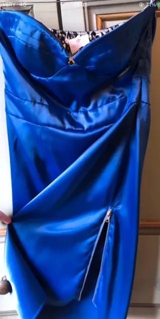 Abito tubino elegante blu elettrico