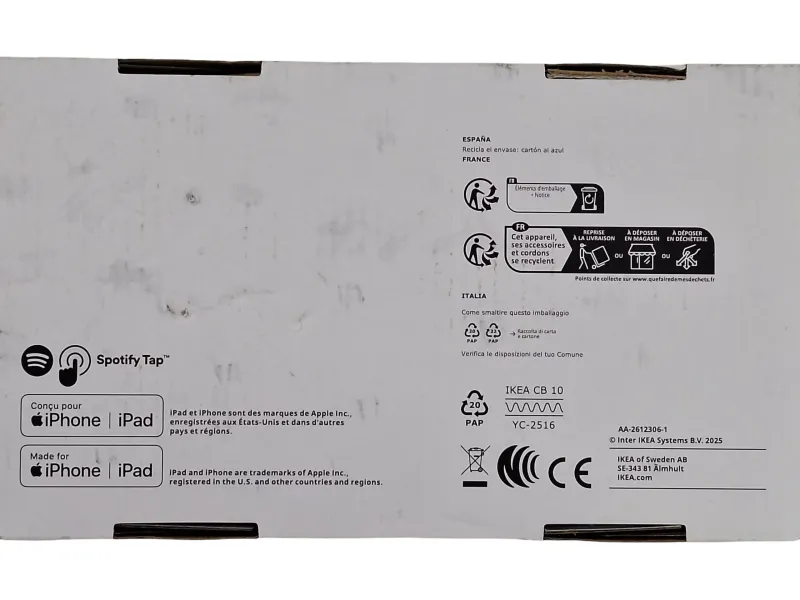 Altavoz Bluetooth Ikea Nattbad Salmón afbeelding 2