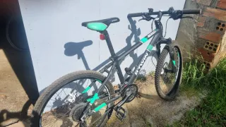 Bicicleta BTWIN Rockrider 24 Negra/Verde