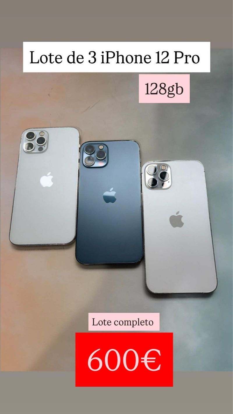 Lote 3 iPhone 12 Pro 128gb