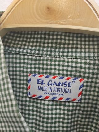 Camisa El Ganso cuadros verdes Talla 40
