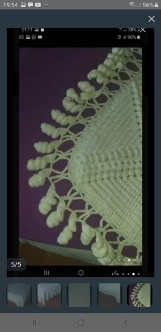 Colcha Algodón Hecha a Mano Blanca