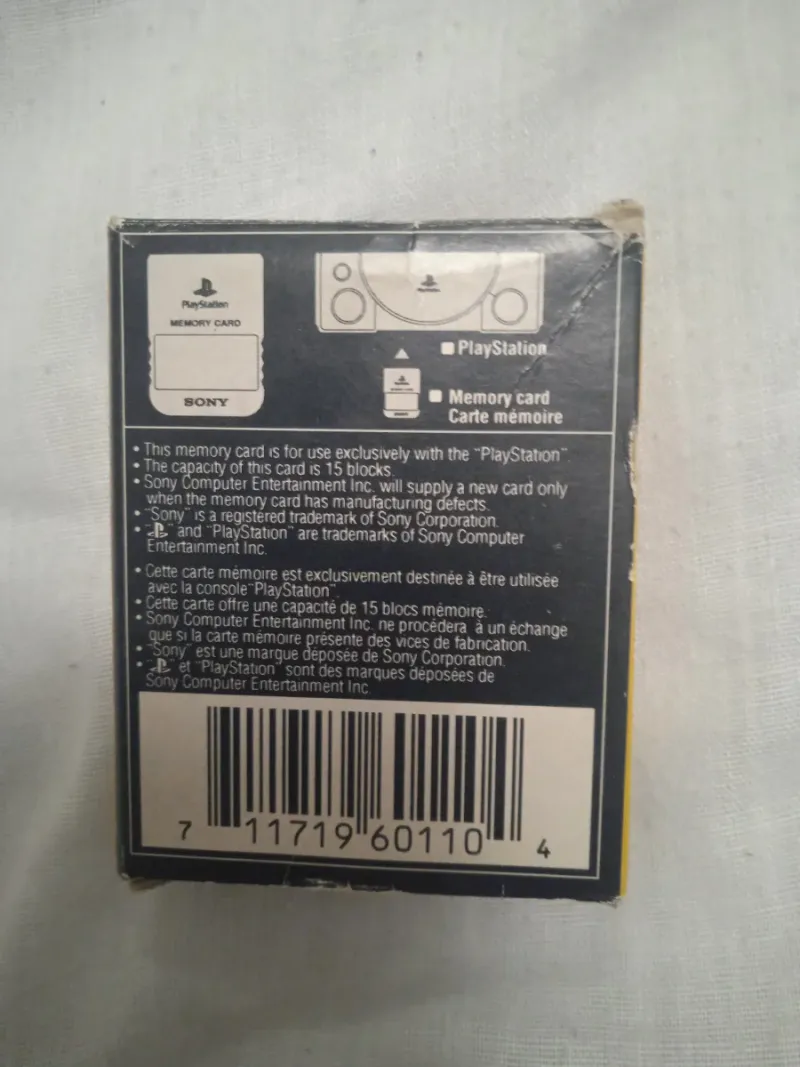 MEMORY CARD PS1,PSX SONY COMPLETA CON CAJA afbeelding 2