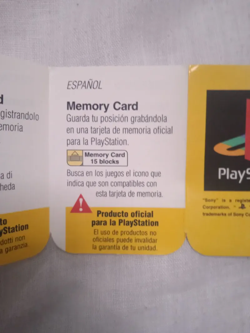 MEMORY CARD PS1,PSX SONY COMPLETA CON CAJA afbeelding 8