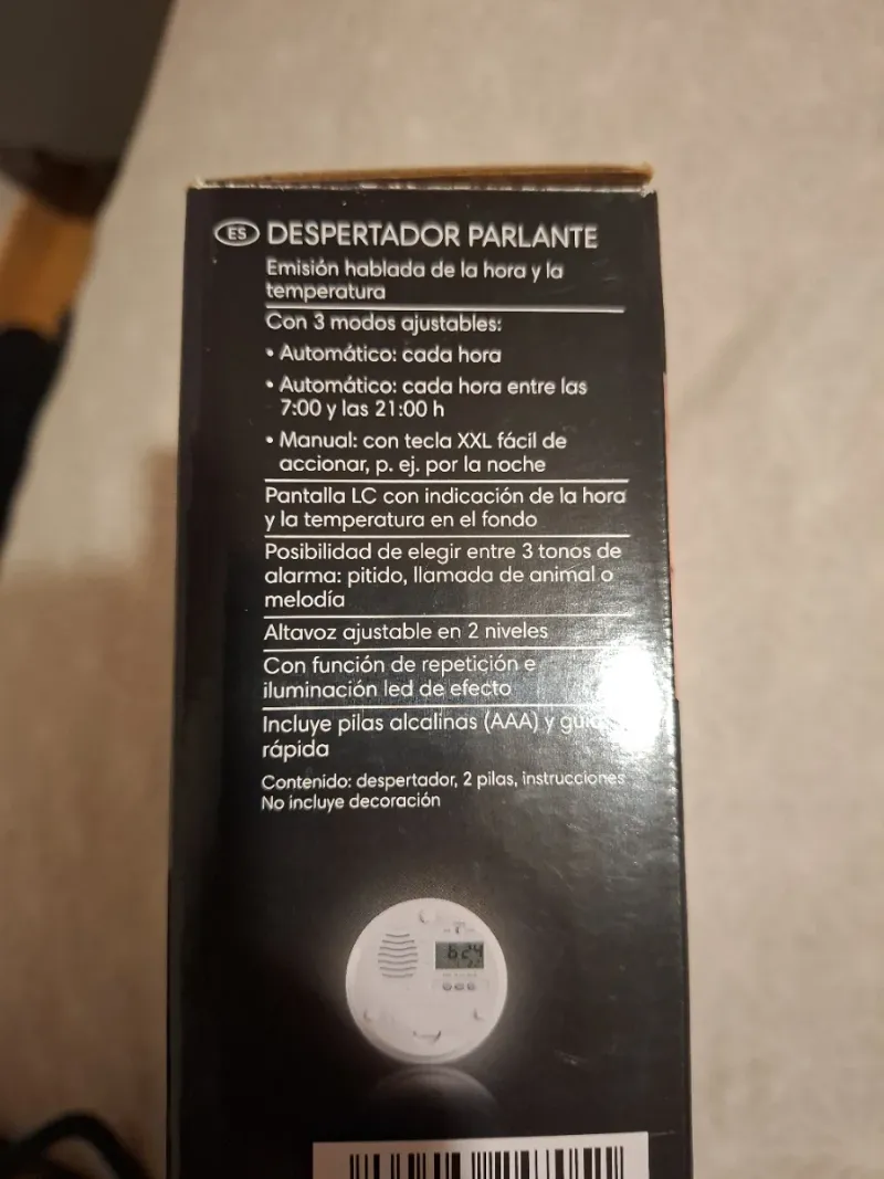 Despertador Parlante AURIOL Español afbeelding 6