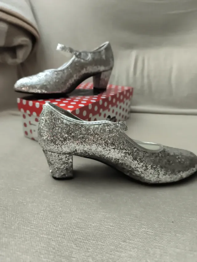 Zapatos Flamenco Purpurina Talla 40 Sin estrenar