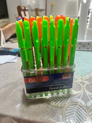 Penne colorate inchiostro blu - 2 pezzi