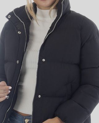 Cazadora acolchada negra - Talla M (40) - Nueva