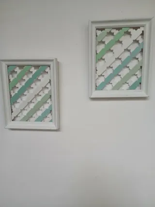 Conjunto de dos cuadros decorativos