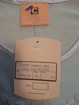 Camisón clásico mujer azul