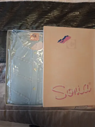 Camisón clásico mujer azul