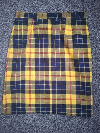 Gonna Macleod of Lewis a quadri Lana Vintage