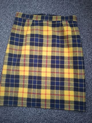 Gonna Macleod of Lewis a quadri Lana Vintage