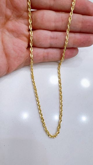 Collana funetta americana 45cm in oro 9kt 375