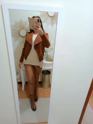 Giacca donna aperta color ruggine