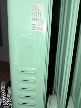 Radiador Eléctrico Vintage Verde y Beige