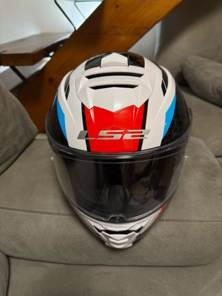 Casco LS2 Azul, Rojo y Blanco