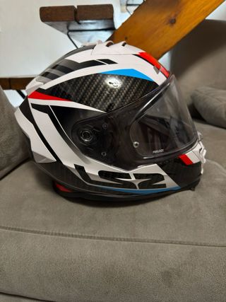 Casco LS2 Azul, Rojo y Blanco