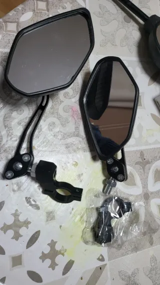 Espejos Moto/Bici/Patin Negro Diseño