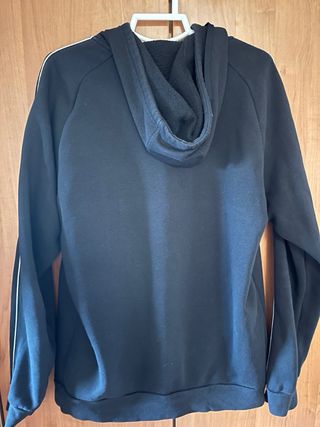 Sudadera Adidas Negra con Rayas Blancas