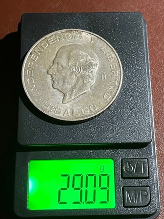 Moneda de Plata 10 Pesos Mexicanos 1955