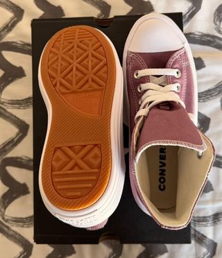 Converse plataforma rosa y blanco