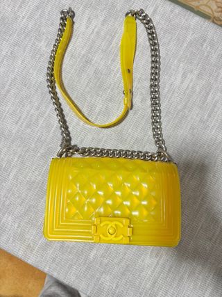 Bolso Chanel Amarillo Transparente
