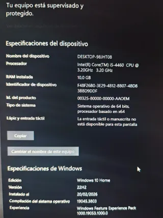 Ordenador HP Pavilion Negro/Plata