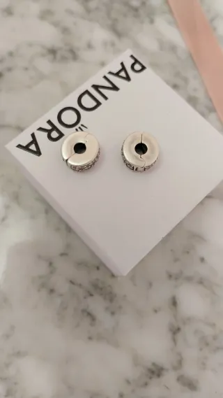 Lote 2 charm  Separadores Pandora Plata